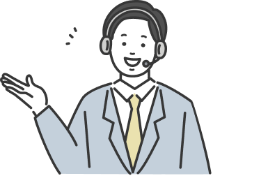 電話で相談するスタッフのイラスト